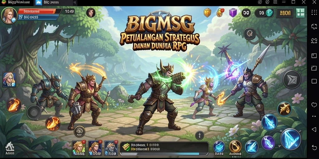 Tampilan gameplay BIGMSG yang mendebarkan dan menawan.