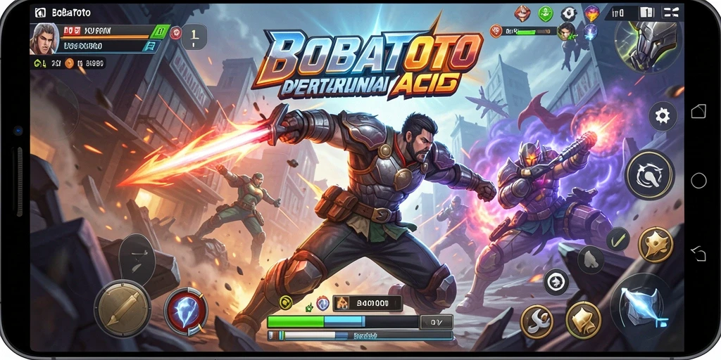 Tampilan gameplay intens dari BOBATOTO yang penuh aksi.
