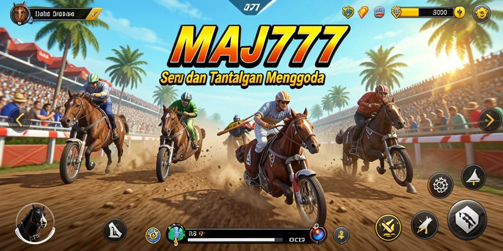 Tampilan menarik dari gameplay balapan di MAJ777.
