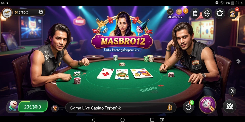 Tampilan gameplay Live Casino yang menegangkan dan interaktif.