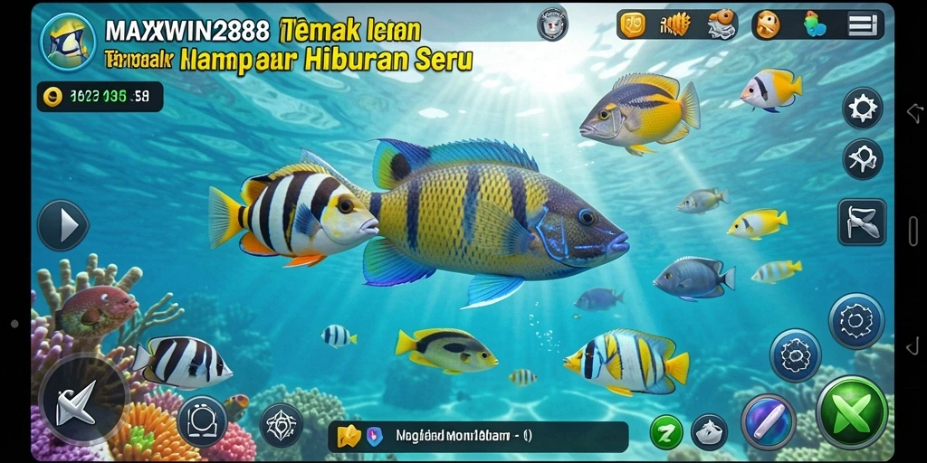 Tampilan gameplay seru dari <strong>MAXWIN288</strong> saat menembak ikan.