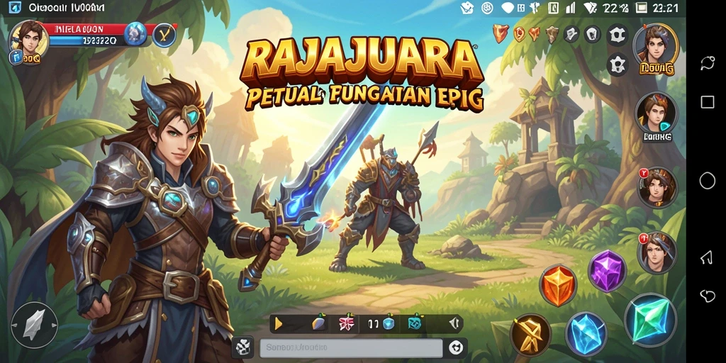 Screenshot gameplay RAJAJUARA menampilkan aksi pertempuran yang mendebarkan.